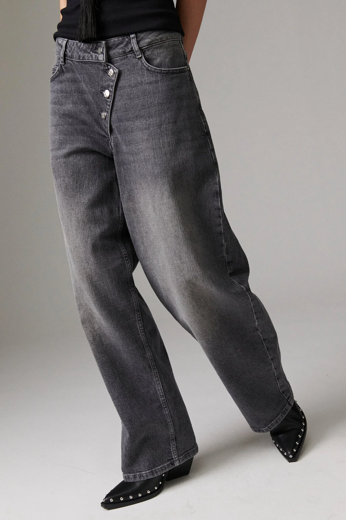 Andi Assymetric jeans - 500182 LIGHT GREY - Image 6