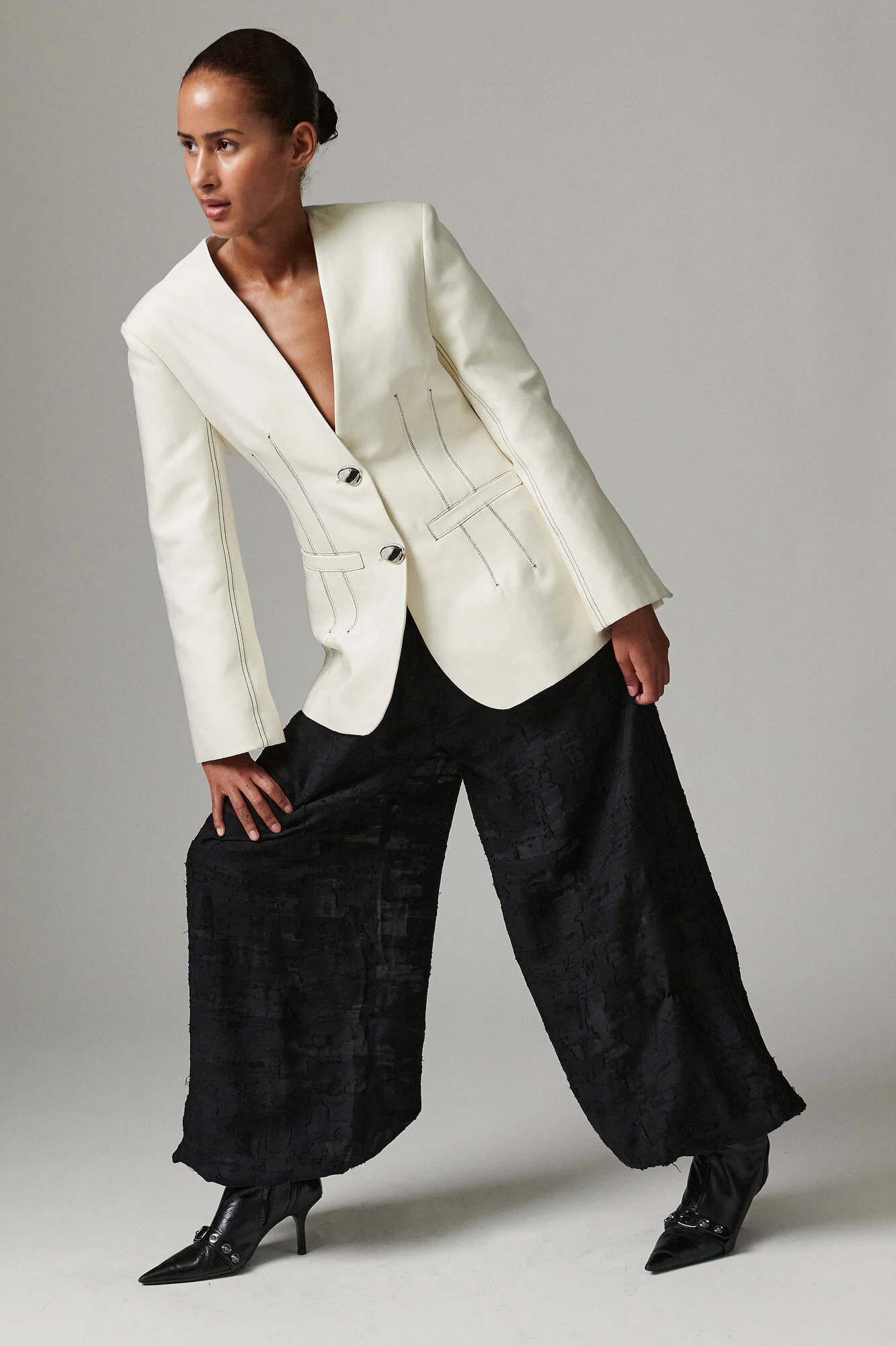 Barbo Jacquard Torn bukser - sort - Image 7
