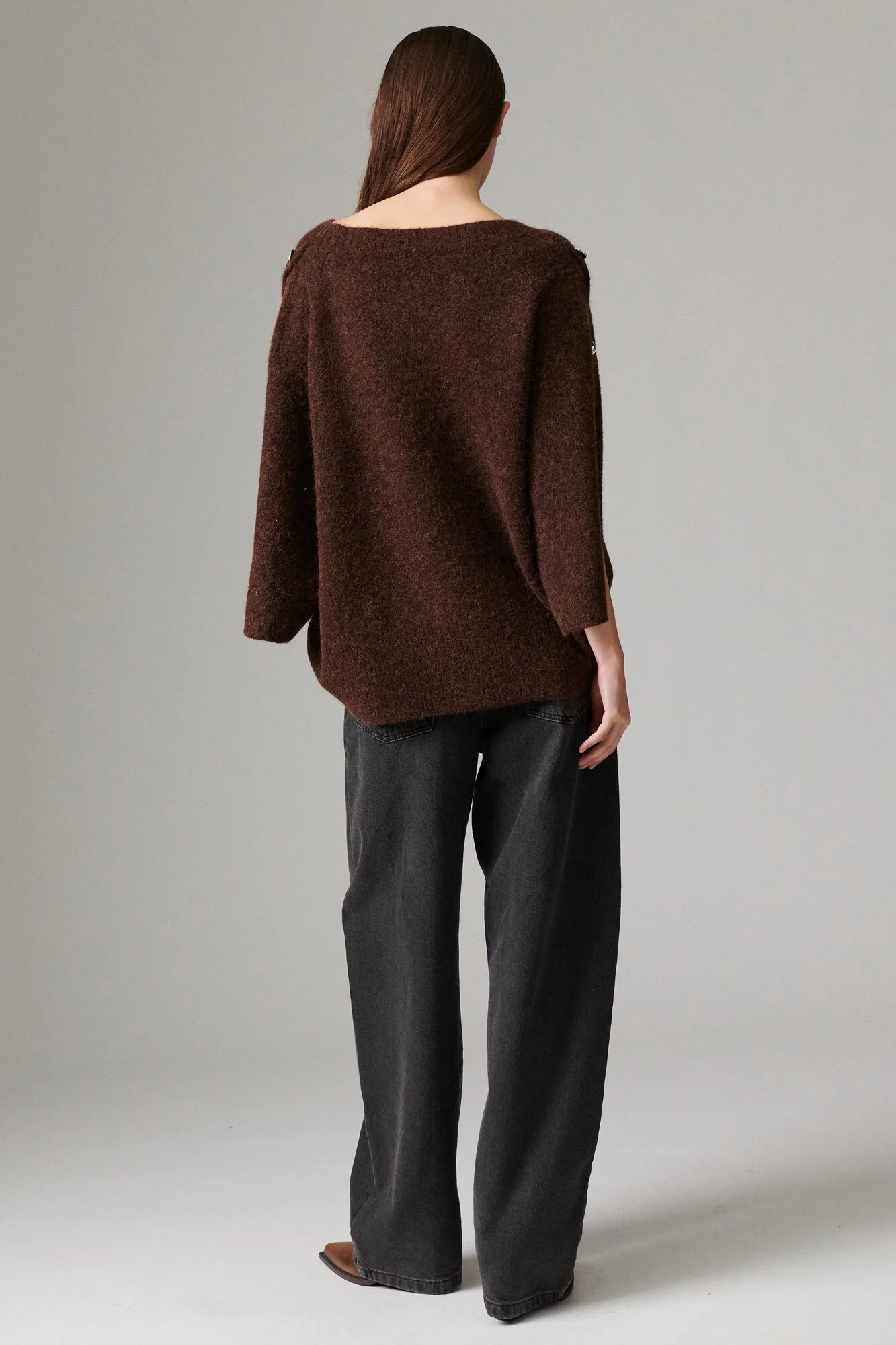 Kamma Cozy Days striktrøje - 500184 COFFEE BEAN MELANGE - Image 3