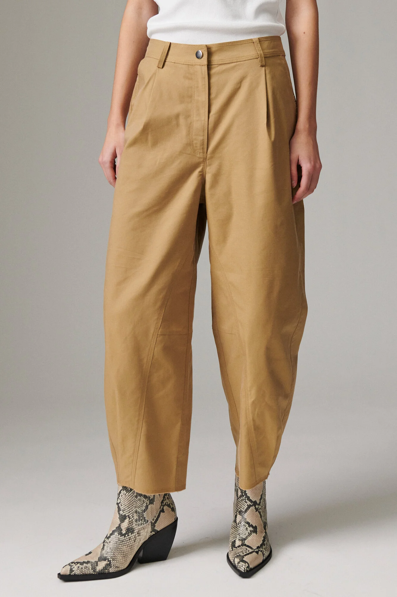Nicol Canvas Deluxe bukser - 170836 ECRU OLIVE - Image 5