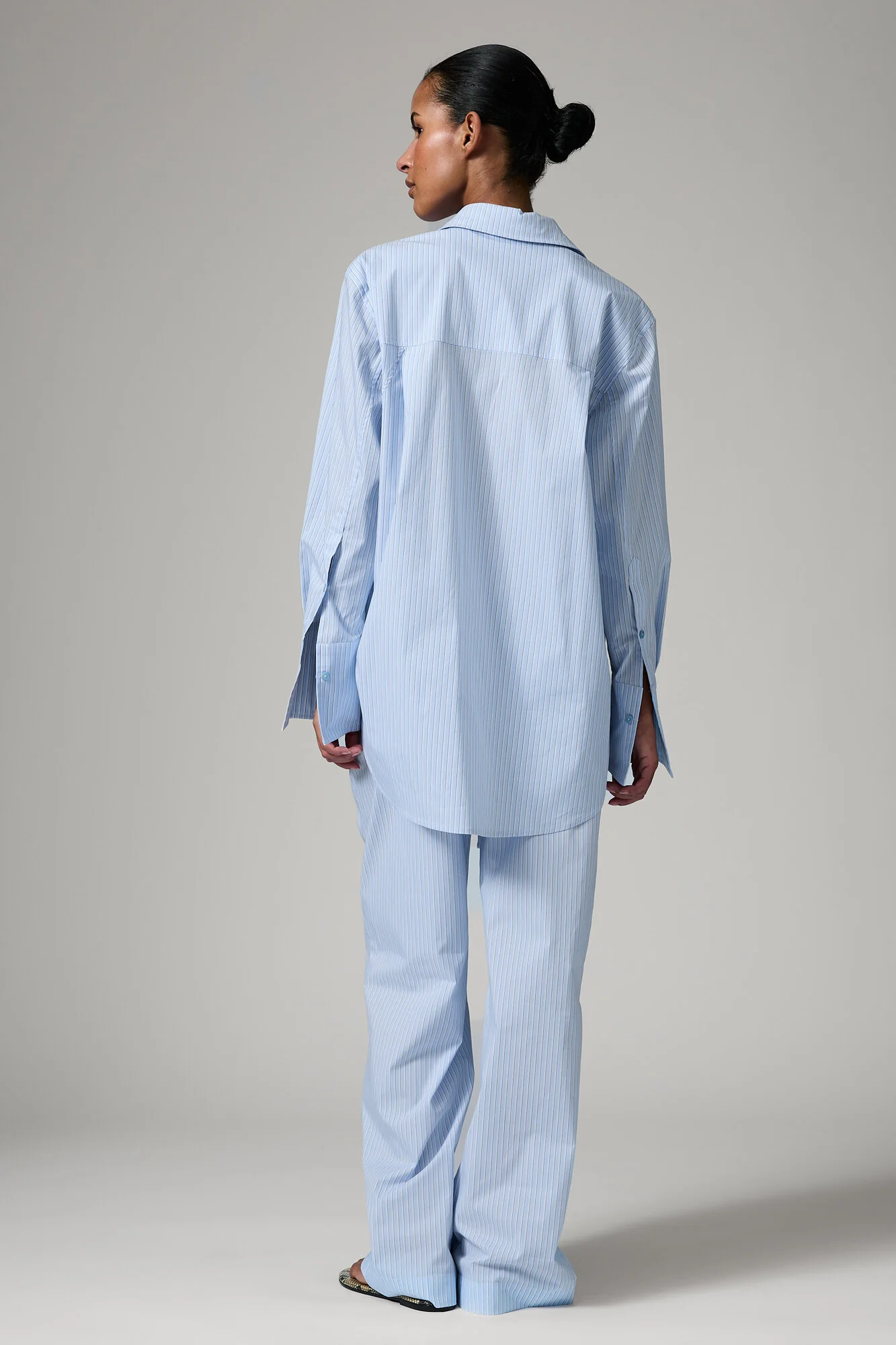 Zoe Daylounge Stripe skjorte - Chambray Blue - Image 8