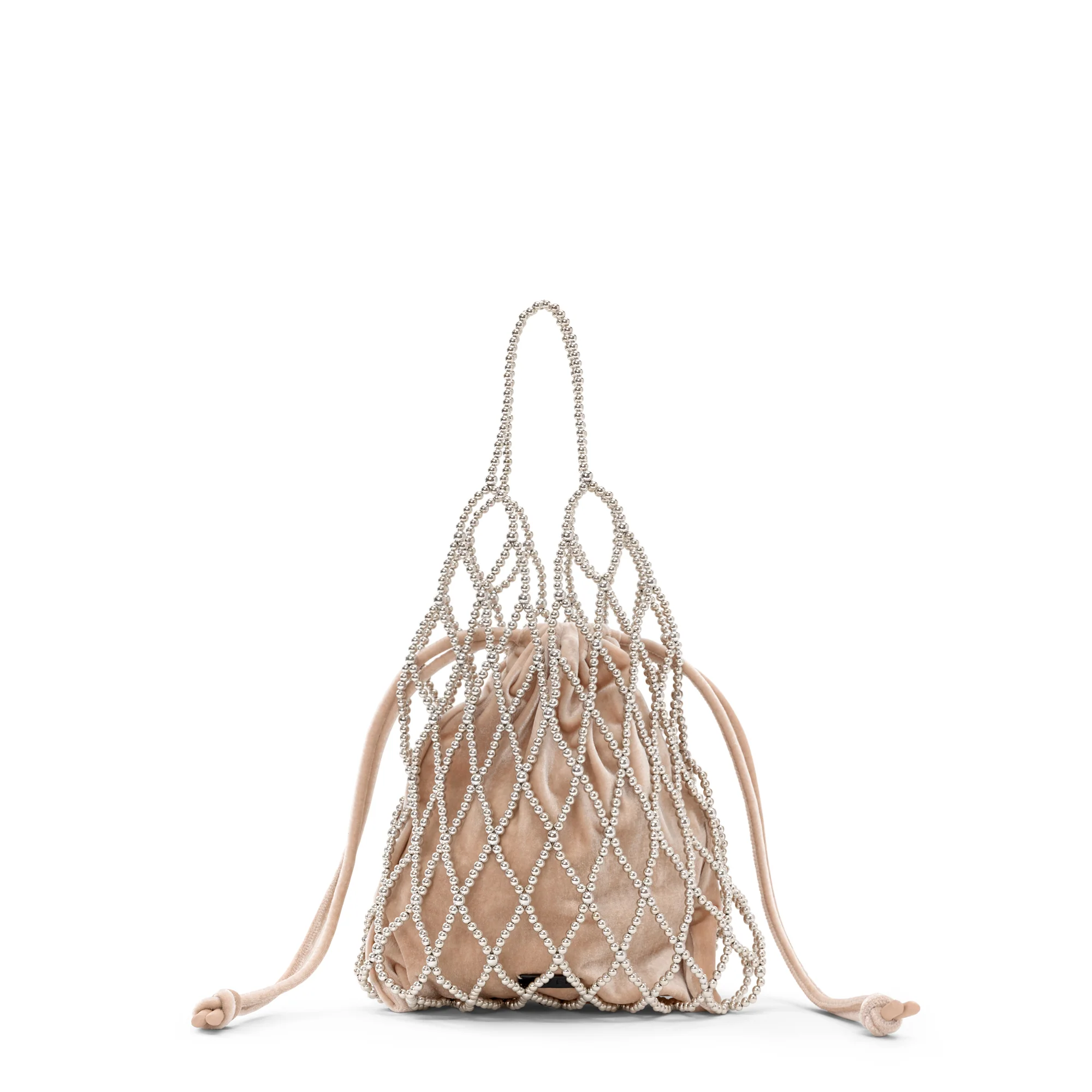 Beaded Chrome taske - silver - Image 2