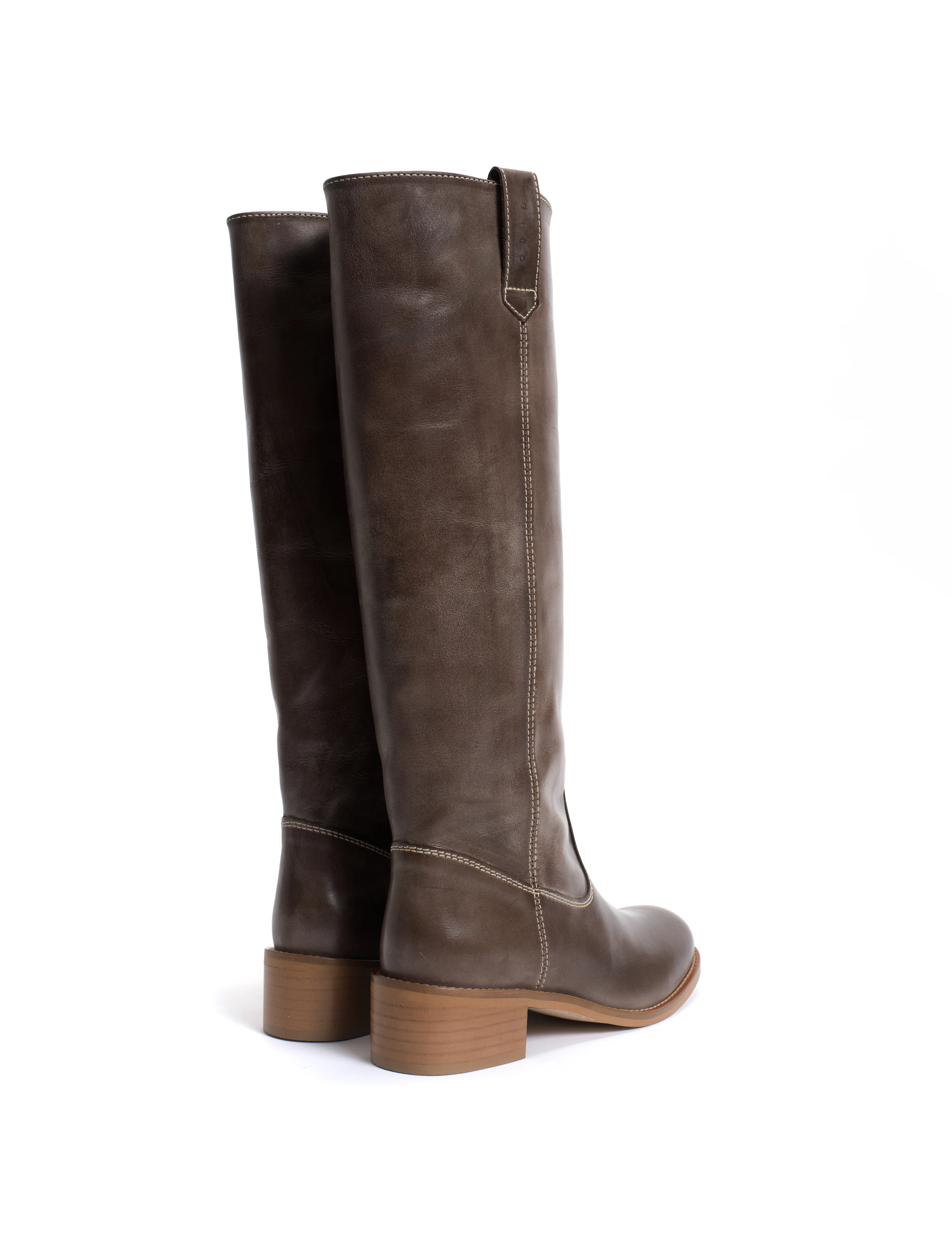 Ann Gaucho læderstøvler - Dark Brown - Image 4