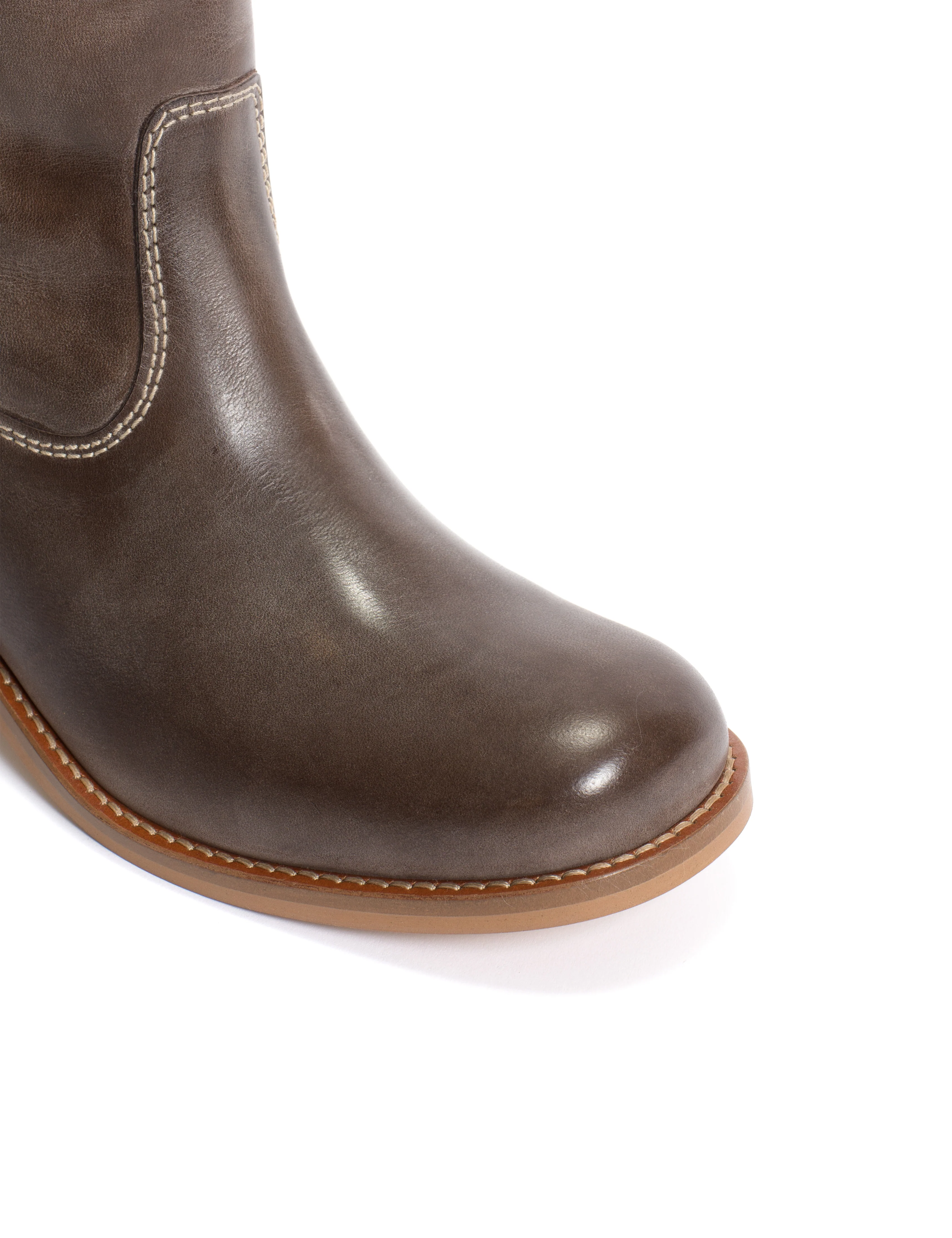 Ann Gaucho læderstøvler - Dark Brown - Image 5