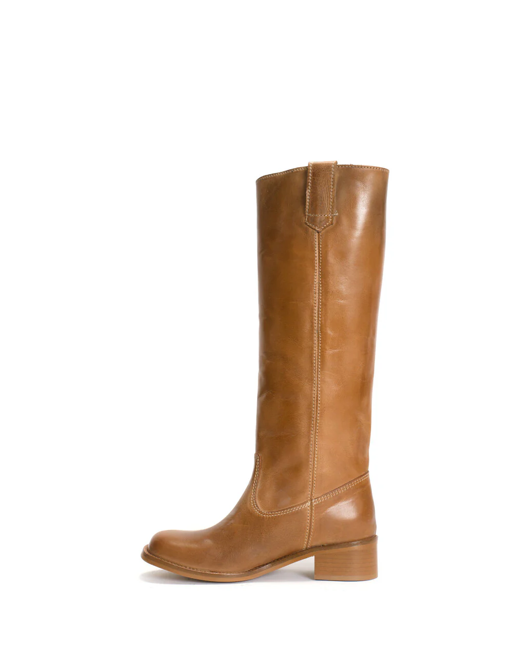 Ann Gaucho læderstøvler - Dark Tan - Image 6