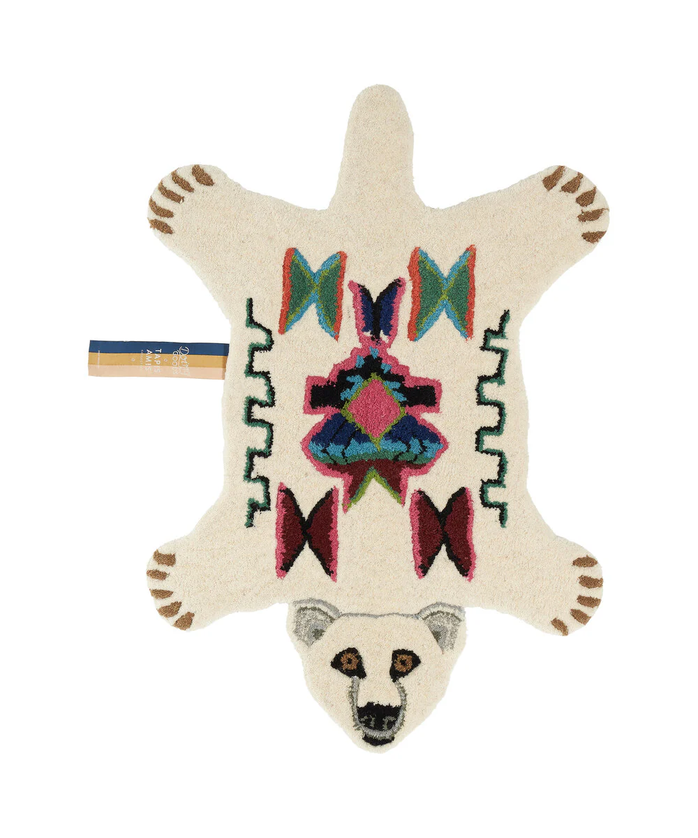 Kasbah Polar Bear gulvtæppe, Small - Off White - Image 2