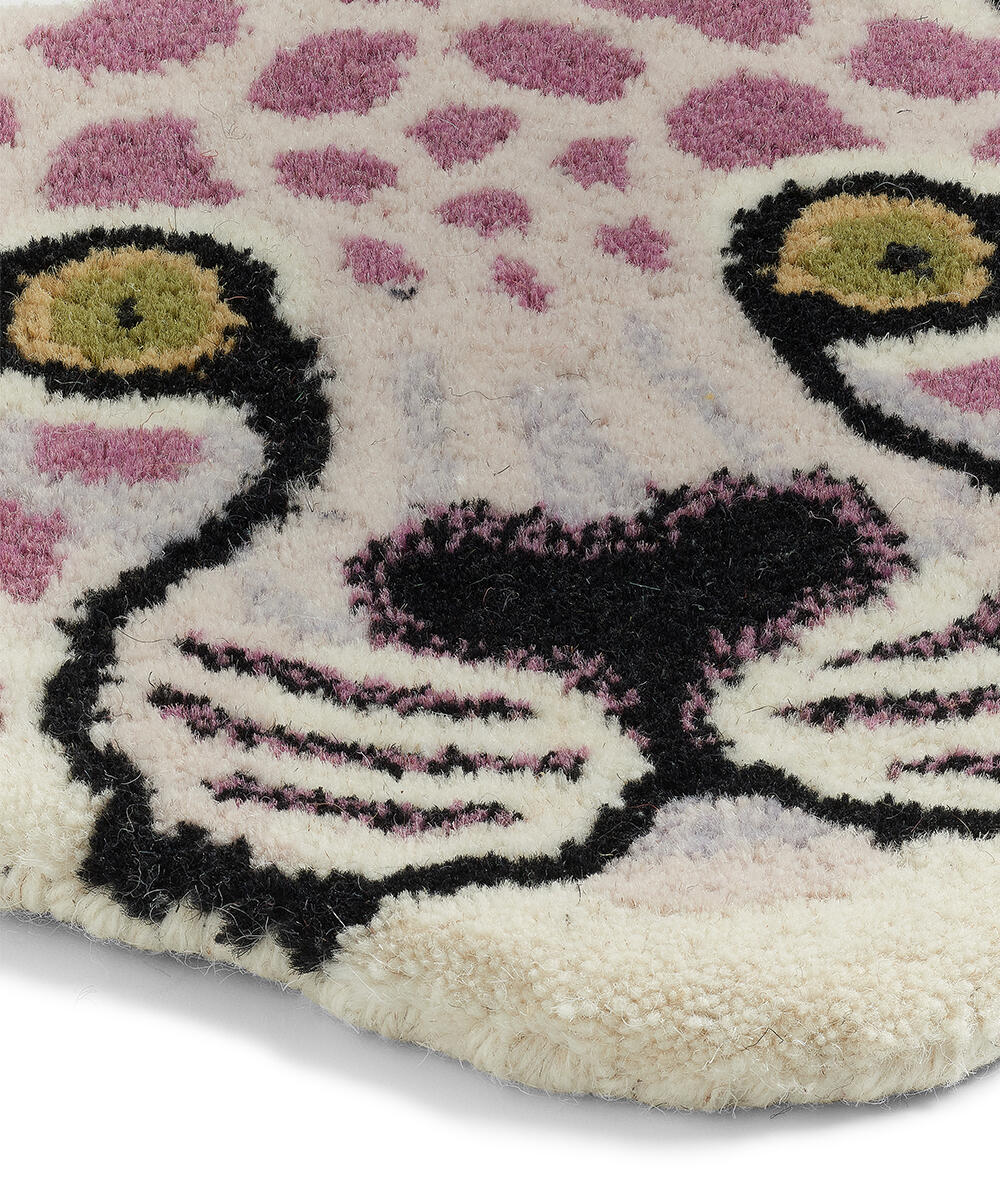 Lilly Leopard Head vægdekoration - lila - Image 4