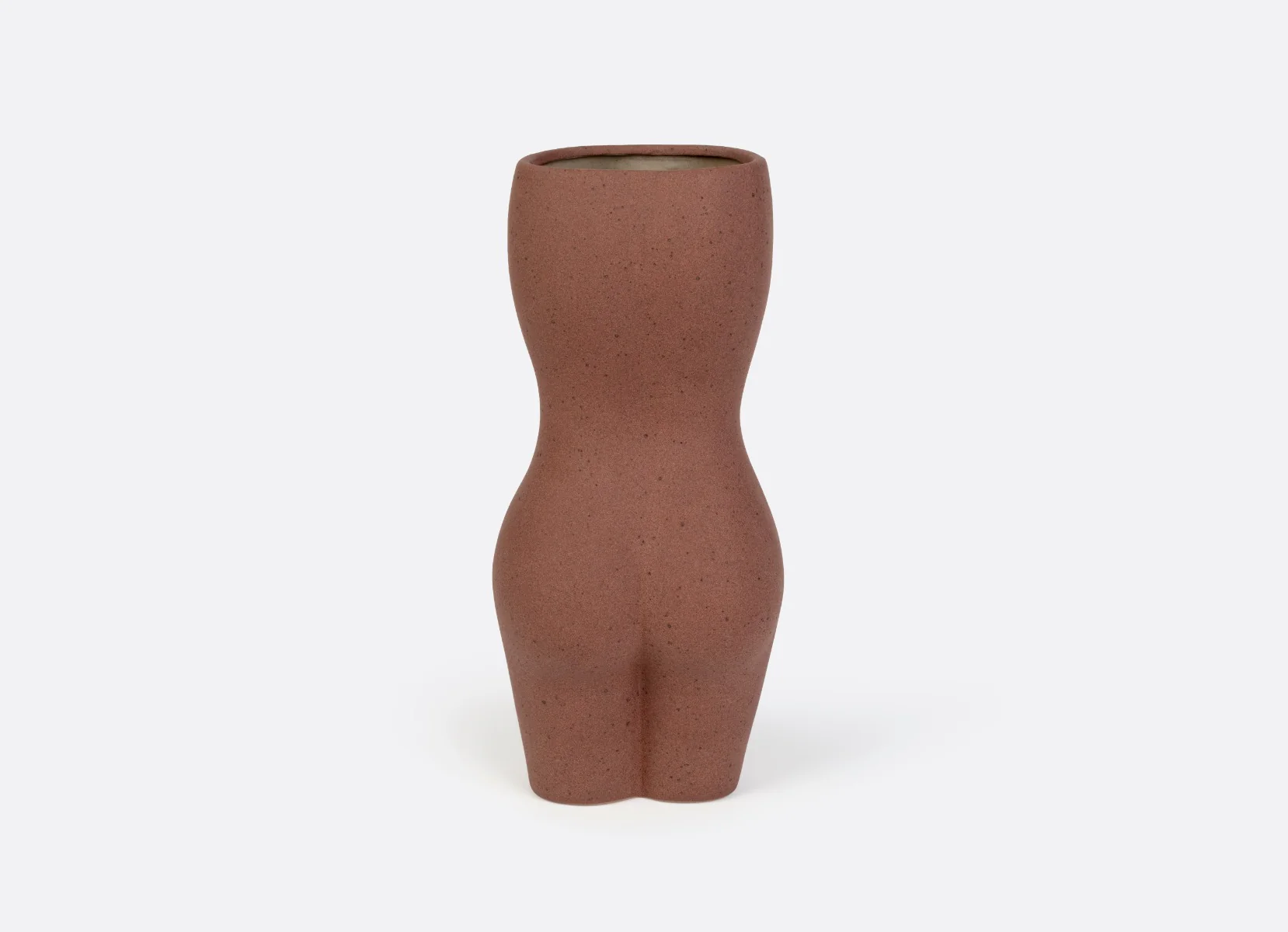 Body vase, brun - H: 22,5 cm. - Image 3