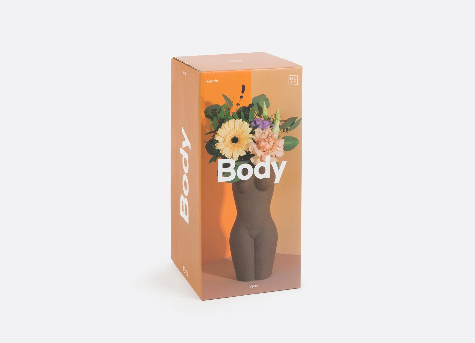 Body vase, brun - H: 22,5 cm. - Image 6