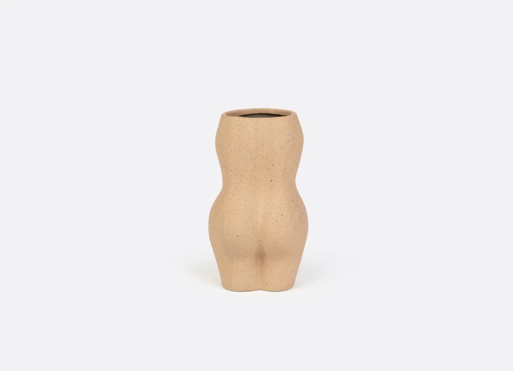 Body vase, creme - H: 18,5 cm. - Image 3