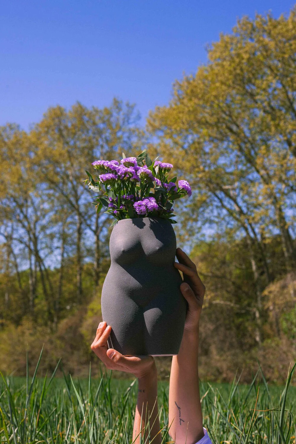Body vase, sort - H26 cm. - Image 3