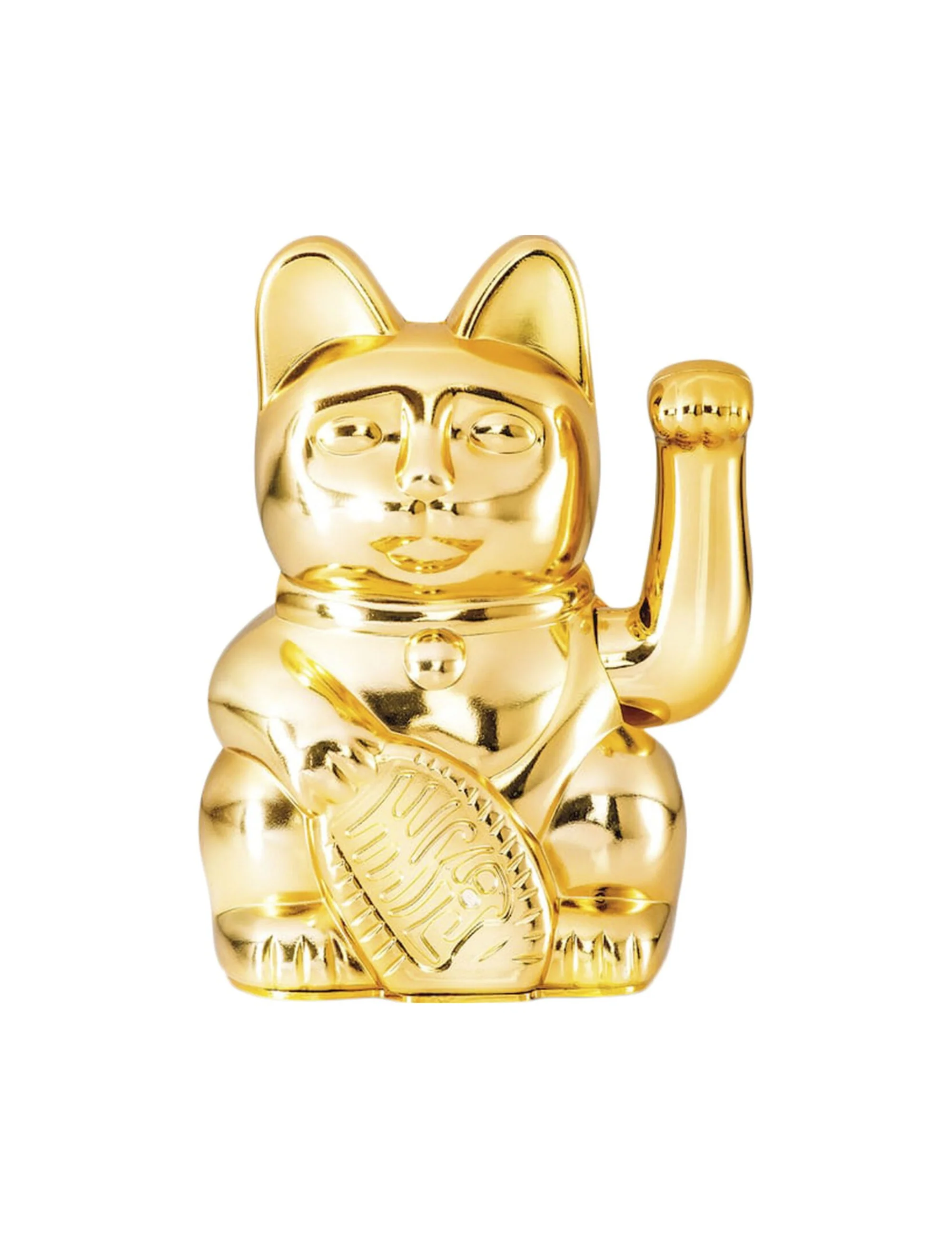 Maneki-Neko kat - guldfarvet