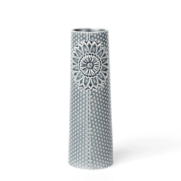 Pipanella Dotted vase, gråblå - 16,4x5,5 cm.