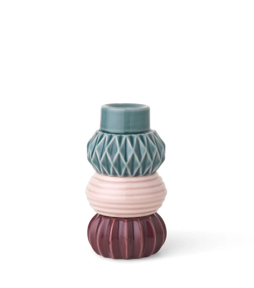 Samsurium candlestack 3 stk. multi - 124x68 mm