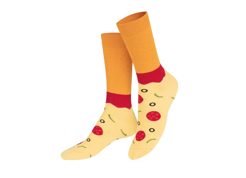 Napoli Pizza strømper - mønstret