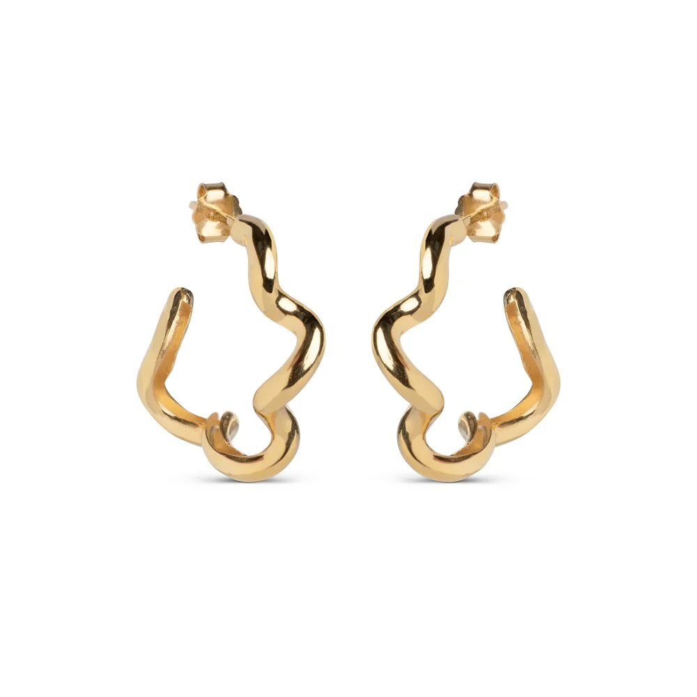 Curly Hoops øreringe - forgyldt