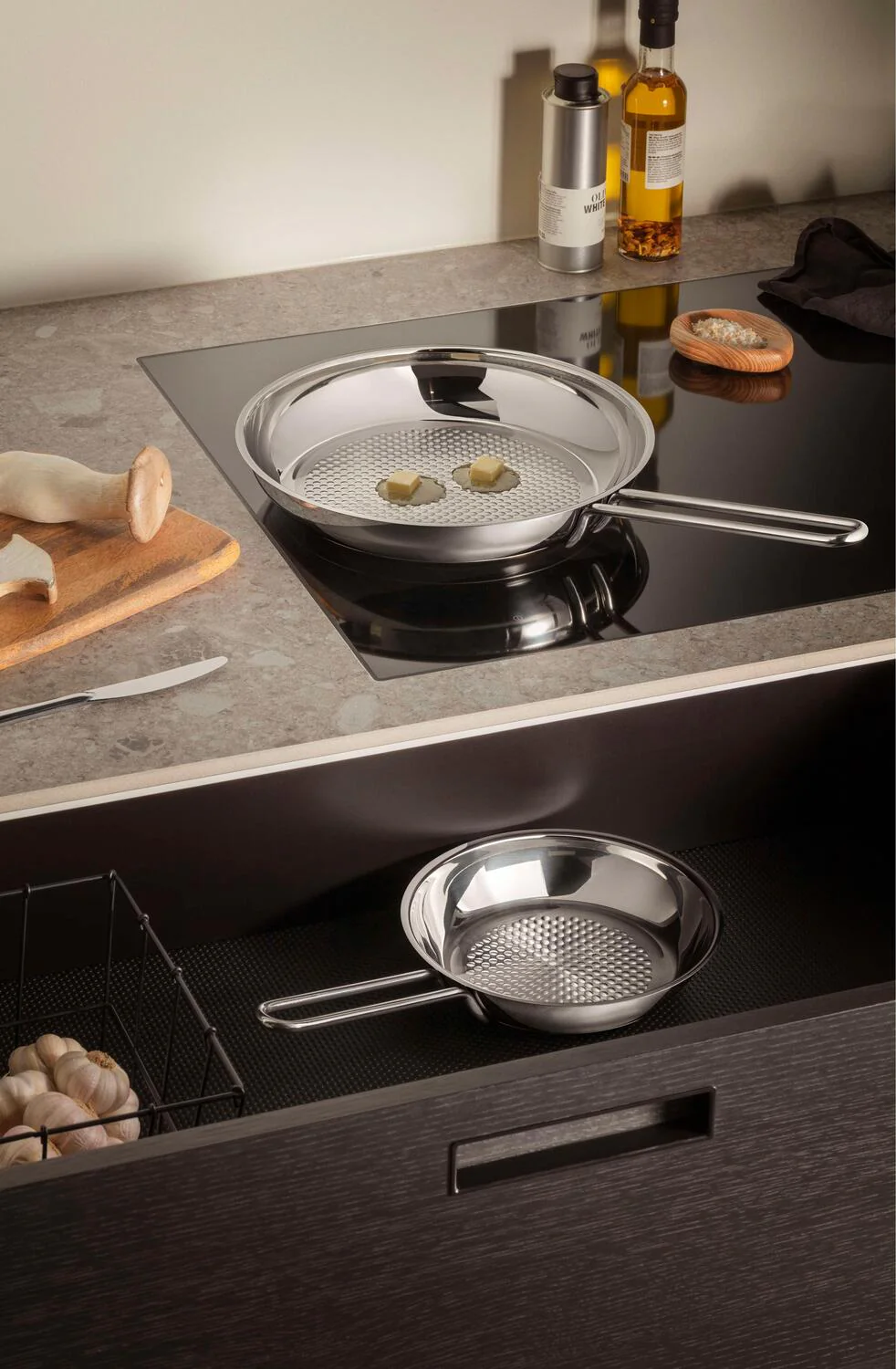 Ø20 cm - Honeycomb Stainless Steel stegepande. - Image 2