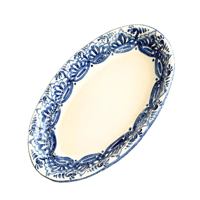 Andalusia Oval fad, Andalusia Blue - L30 cm - Image 2