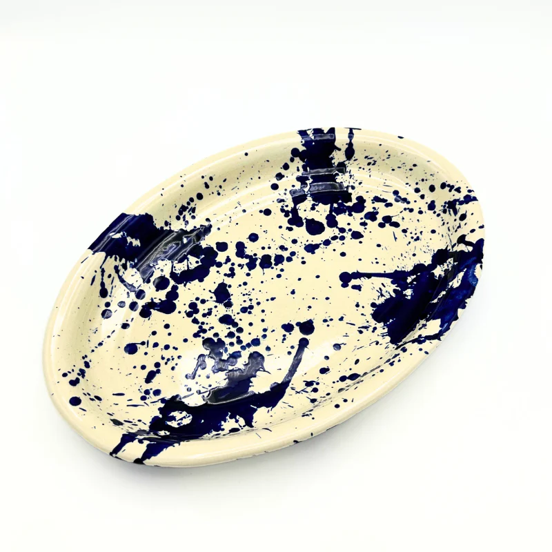 Splash Oval fad,  Royal Blue - L30 cm - Image 2