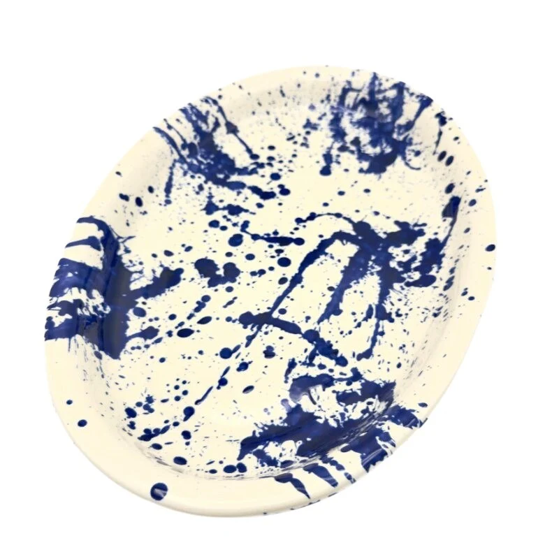 Splash Oval tallerken,  Royal Blue -  L40 cm - Image 2