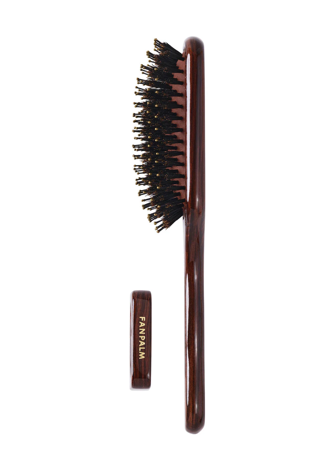 Boar- & Nylon hårbørste, Medium - Glossy Brown - Image 4