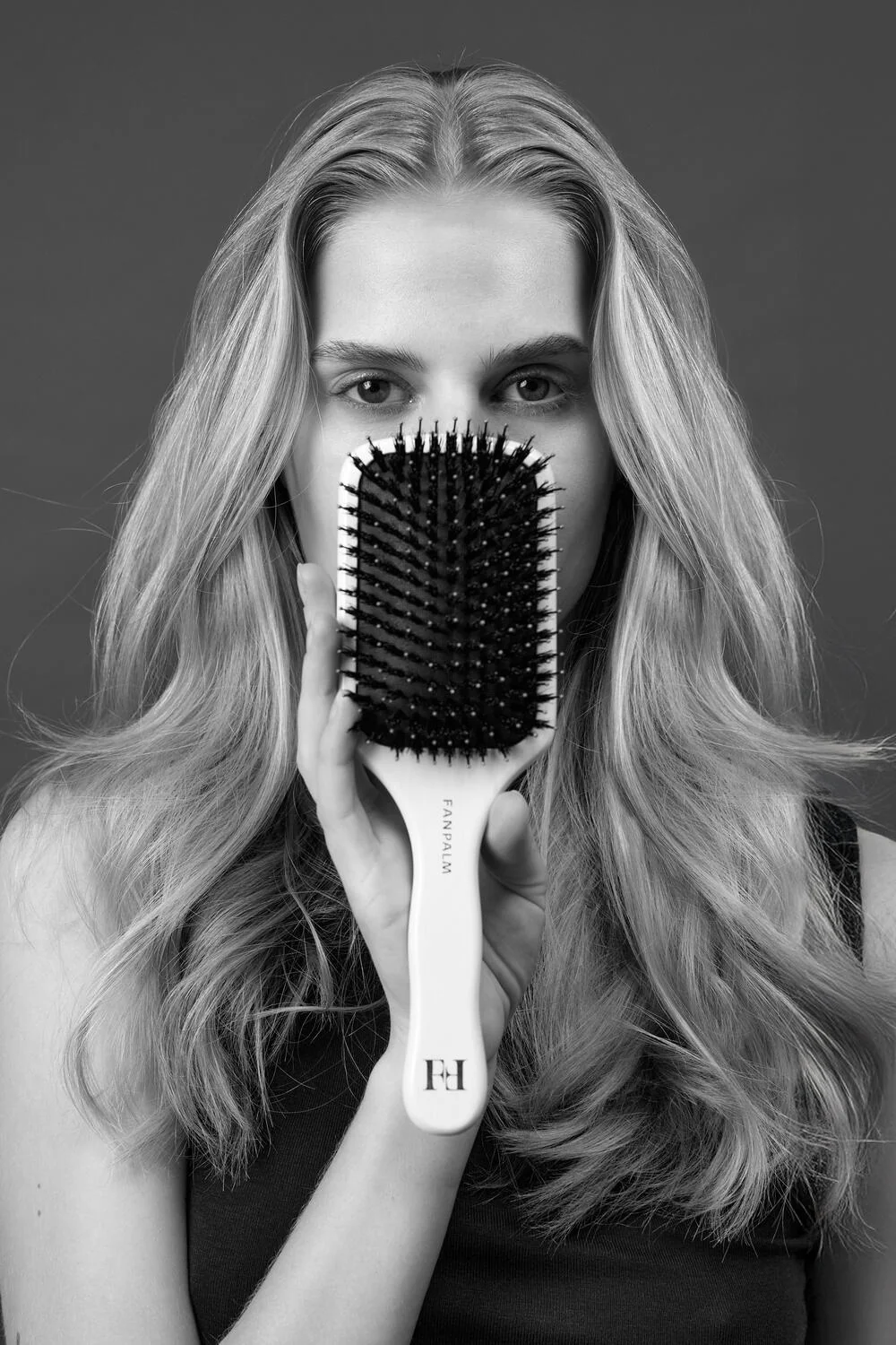 Boar- & Nylon hårbørste, Medium - Glossy White - Image 5