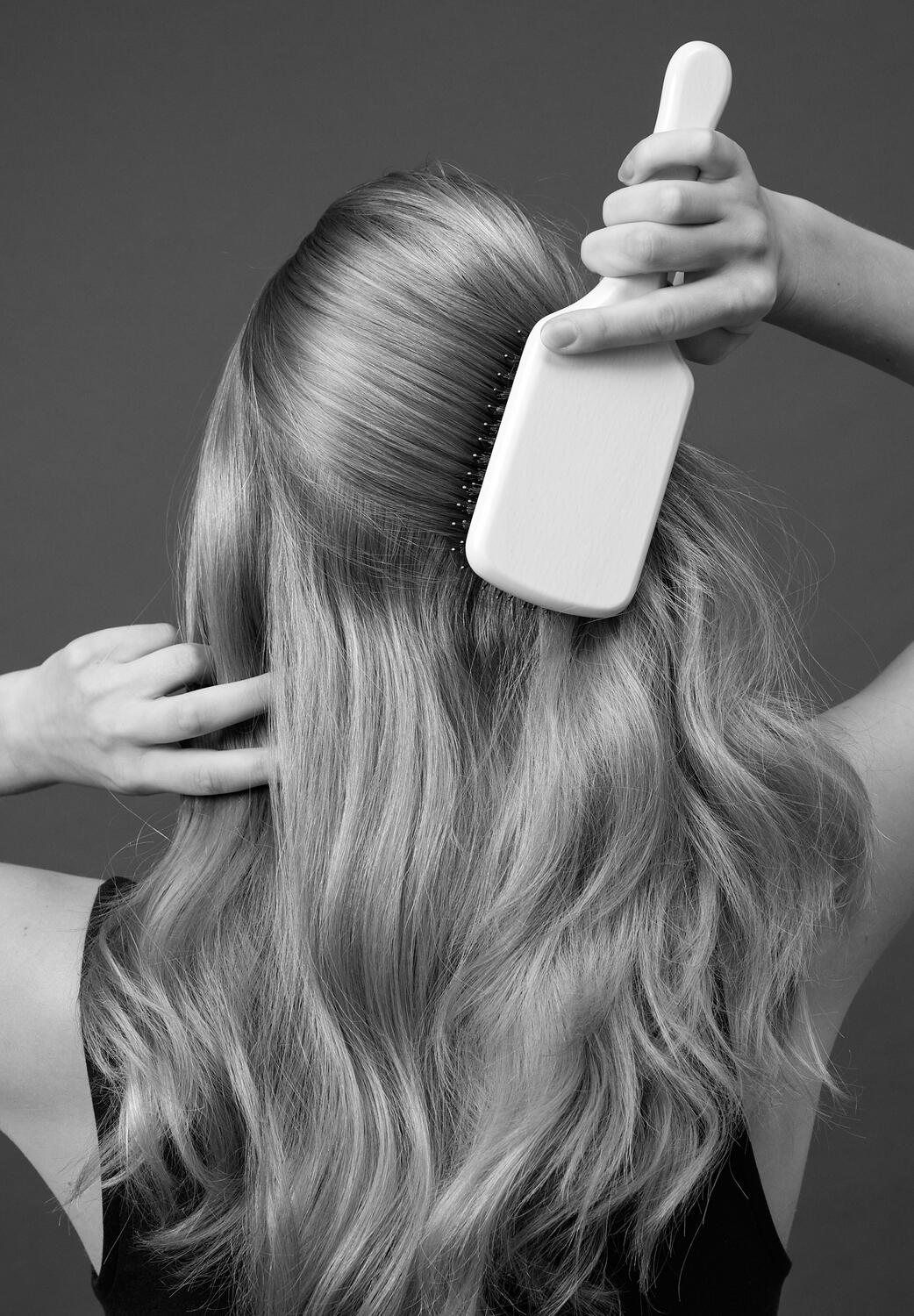 Boar- & Nylon hårbørste, Medium - Glossy White - Image 7