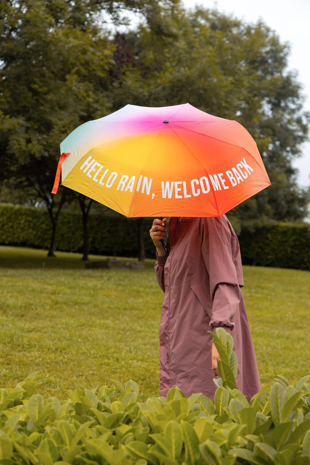 Hello Rain, Welcome Back foldbar paraply - Multicoloured - Image 9