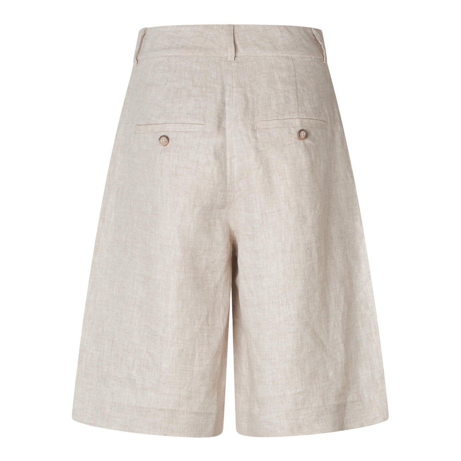 LauraFV Long hørshorts - Crystal Linen - Image 5