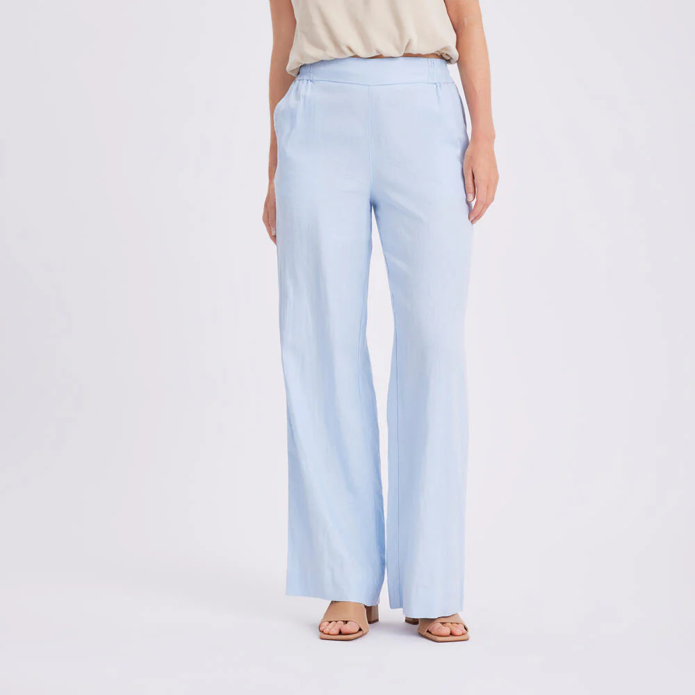 LineaFV Long hørbukser - Sky Blue - Image 3