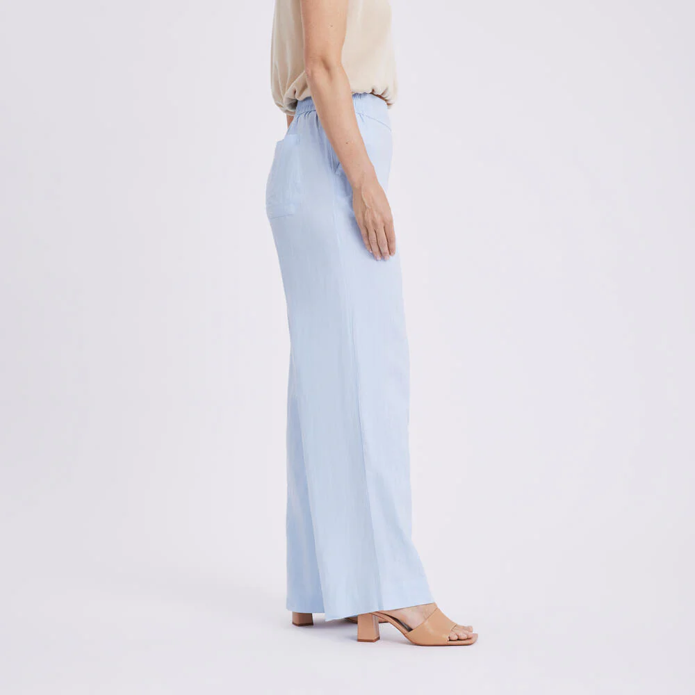 LineaFV Long hørbukser - Sky Blue - Image 4