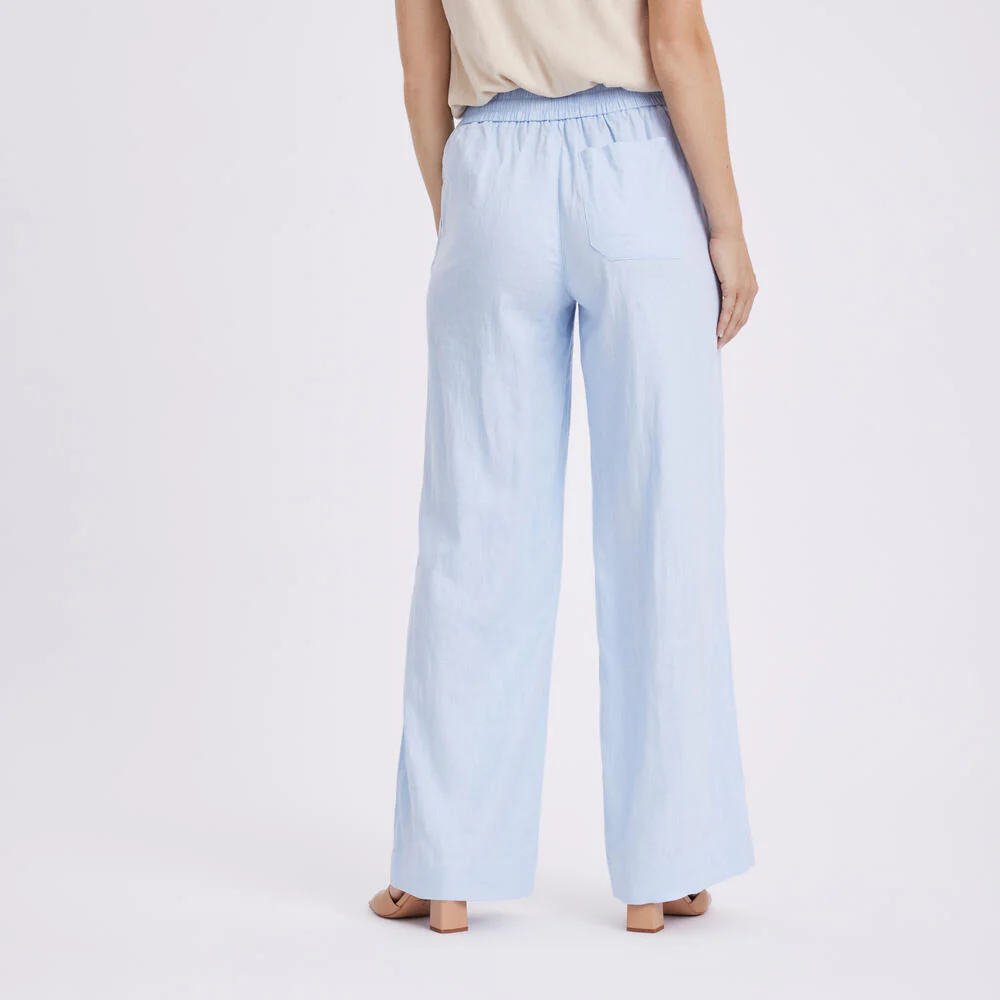 LineaFV Long hørbukser - Sky Blue - Image 5