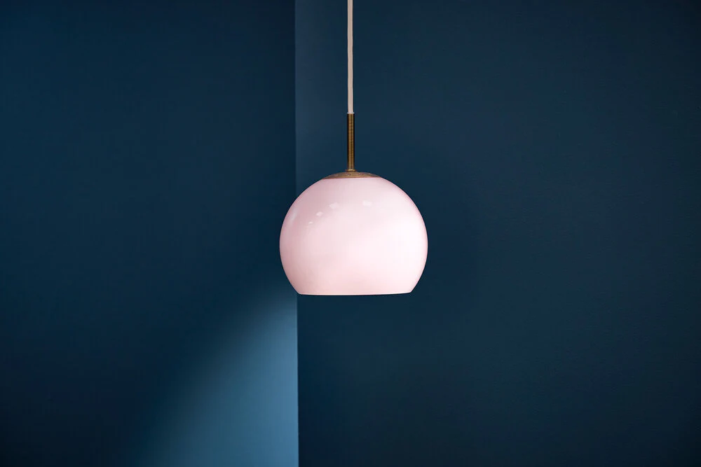 Ball Glass pendellampe, Light Pink - Ø18 - Image 3