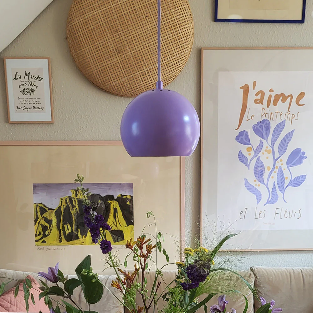 Limited Ball Pendel lampe, Ø18 - Loud Lilac - Image 3
