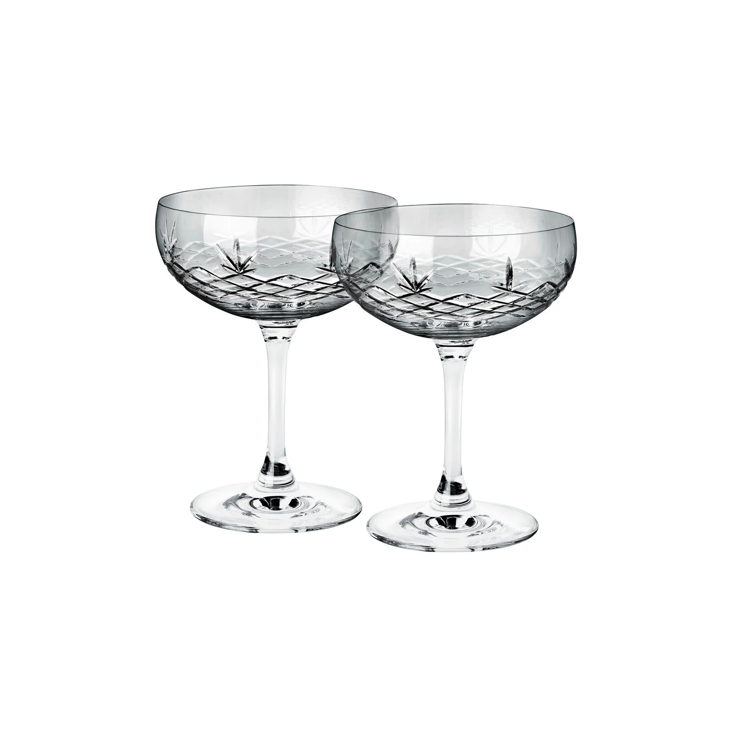 Crispy Dark Gatsby champagneskåle, sort, 2 stk - 33 cl