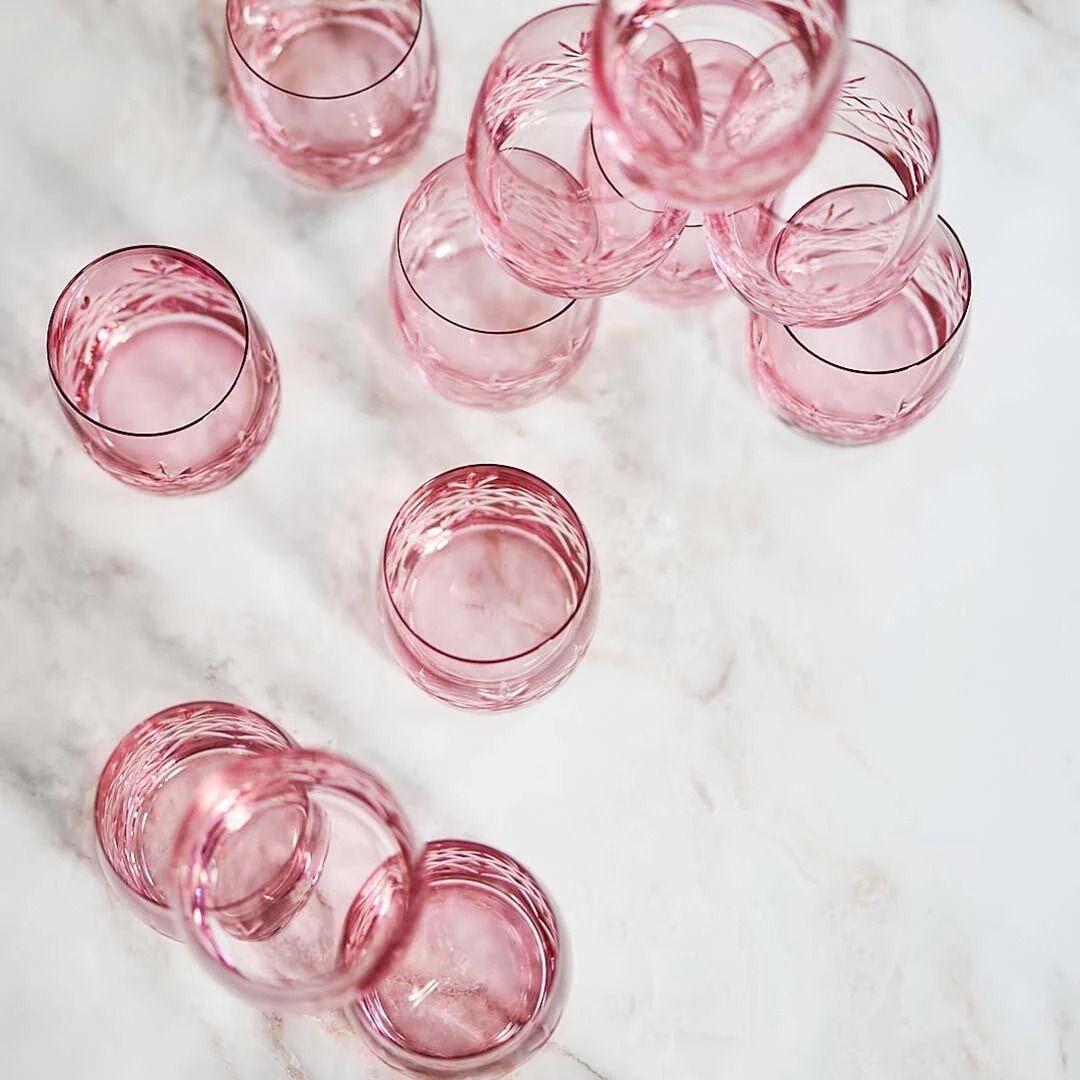 Crispy Topaz Aqua vandglas, pink, 2 stk - 23 cl - Image 3