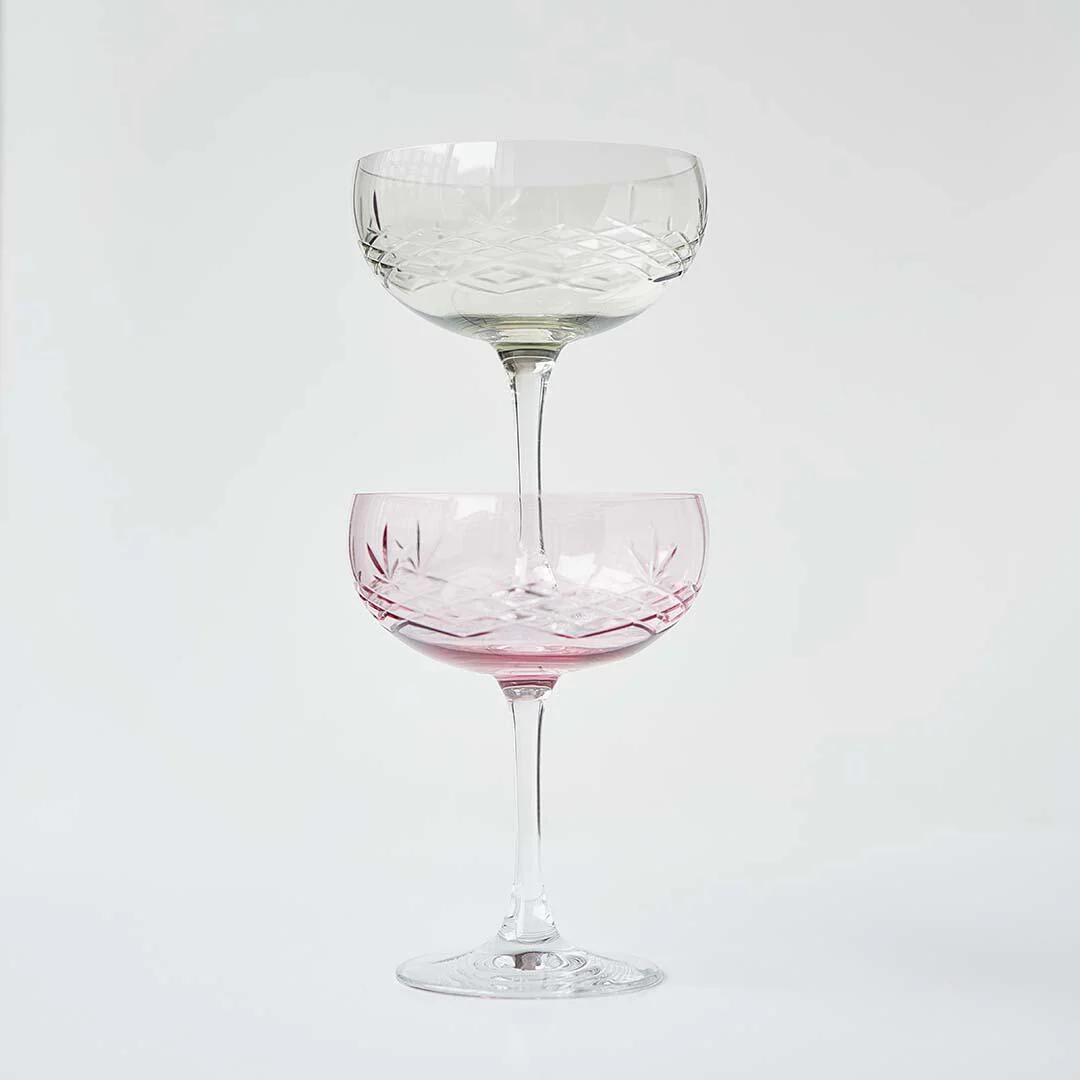 Crispy Topaz Gatsby champagneskåle, pink, 2 stk - 33 cl - Image 2