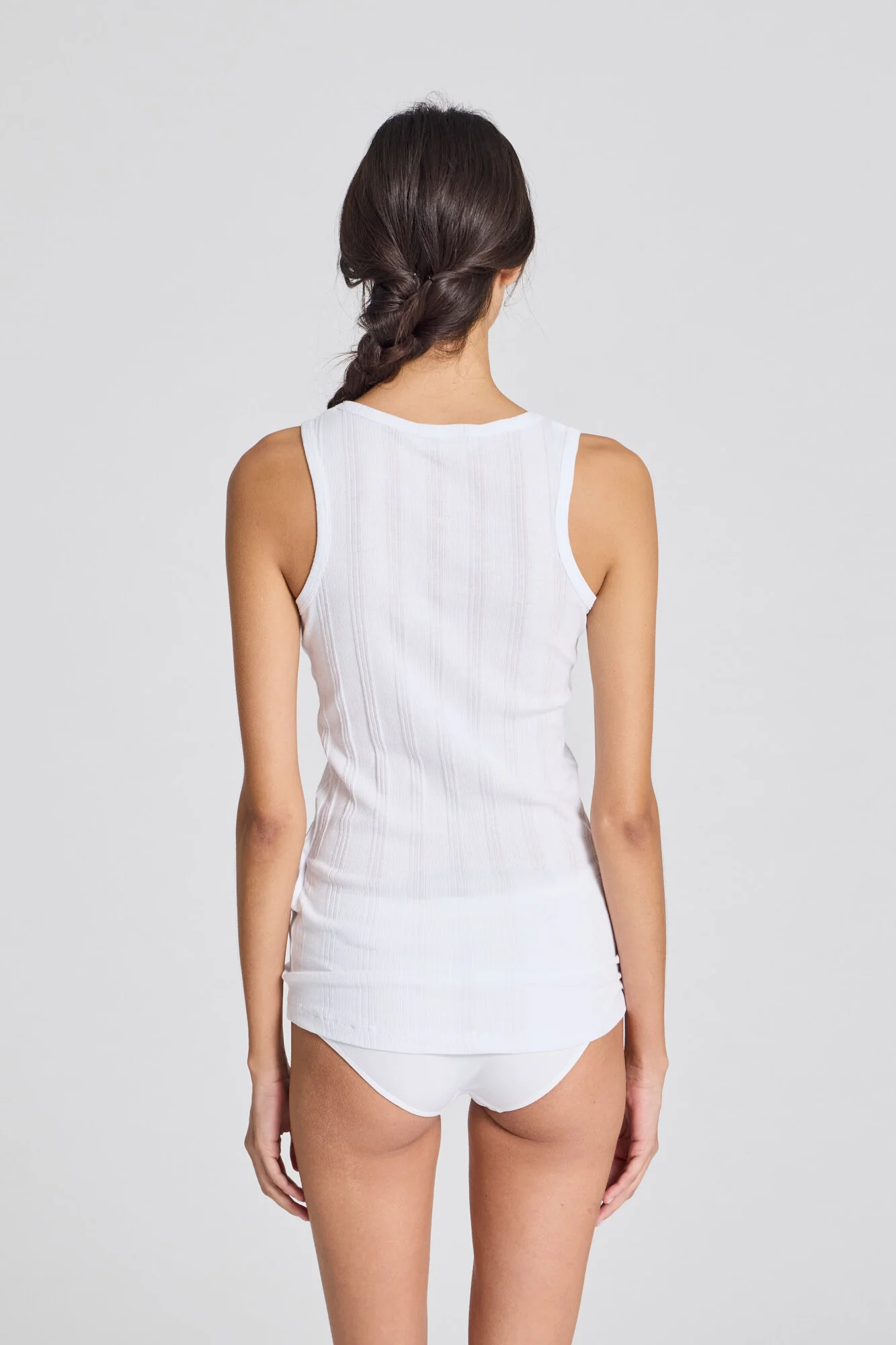 Alberte bomuldstop - hvid - Image 3