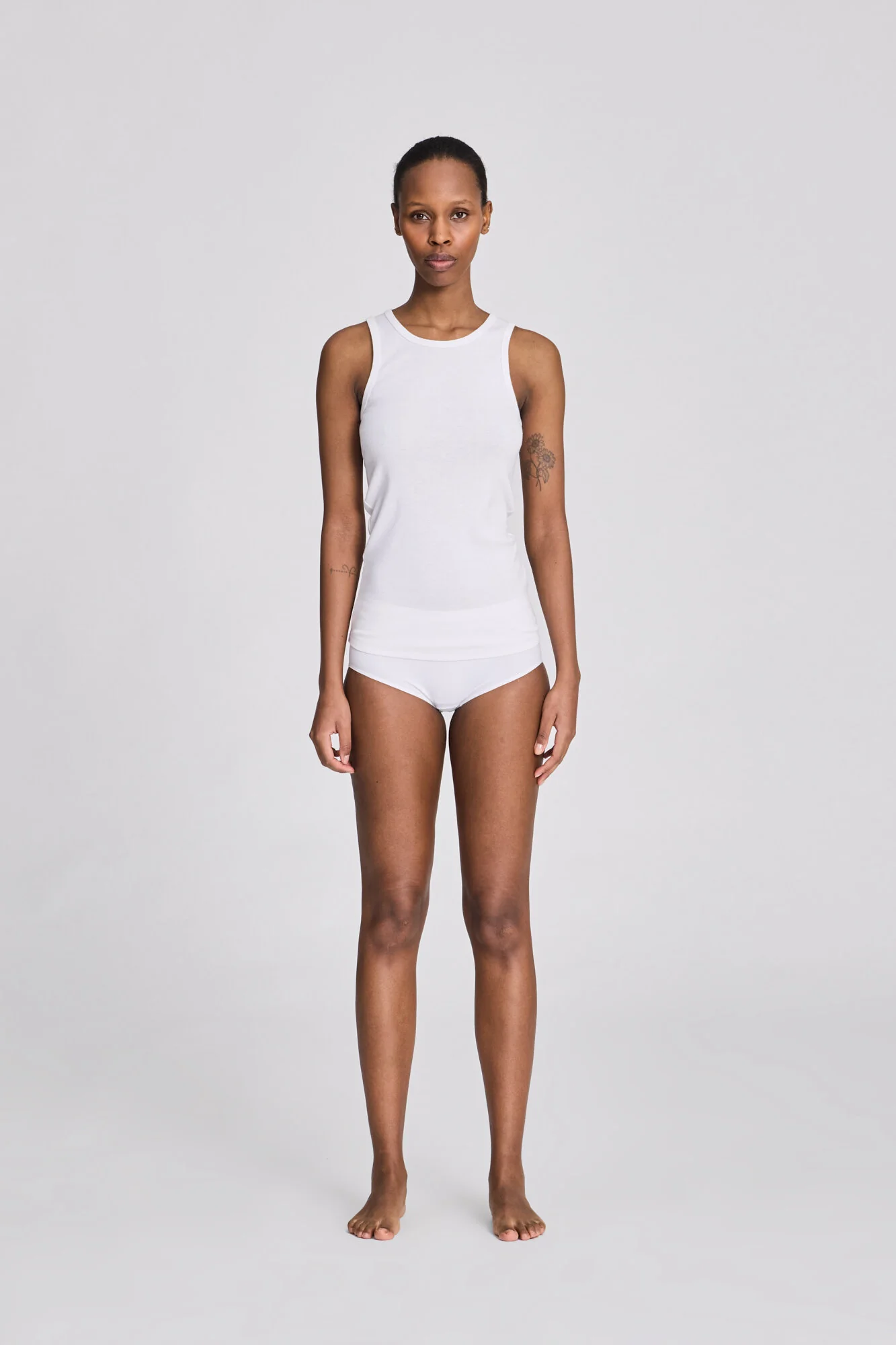 Alberte ribbet tanktop - hvid - Image 6