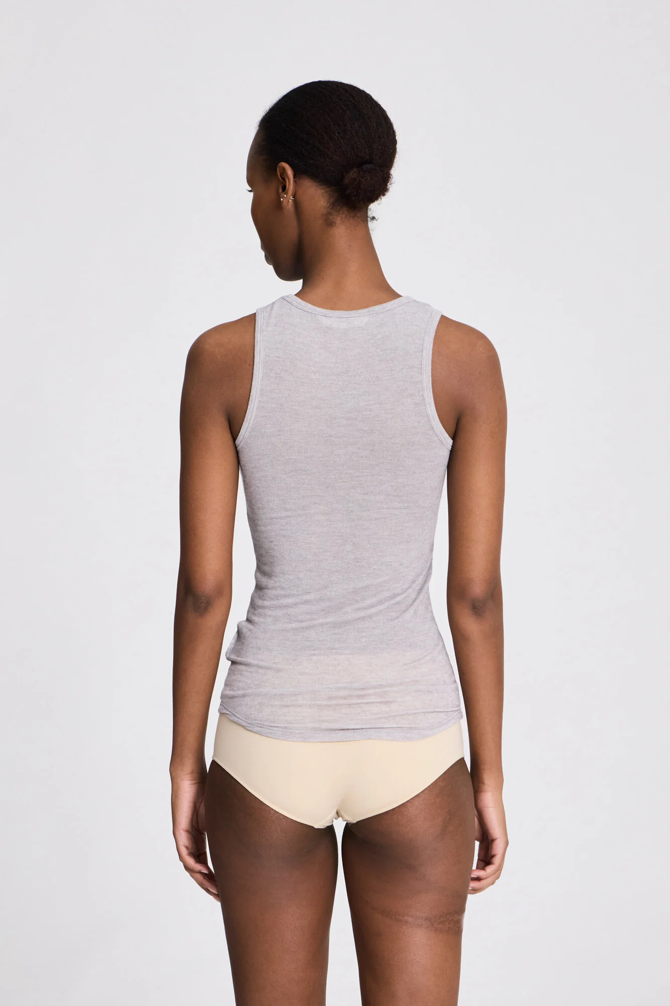 Alberte Wool top - Grey Melange - Image 3