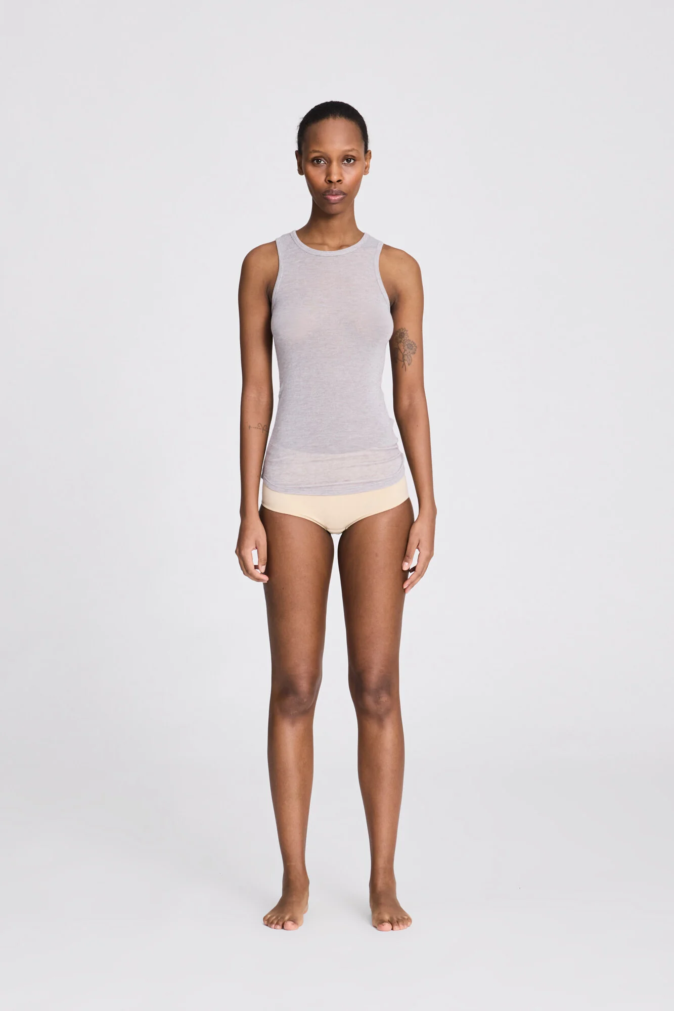 Alberte Wool top - Grey Melange - Image 6