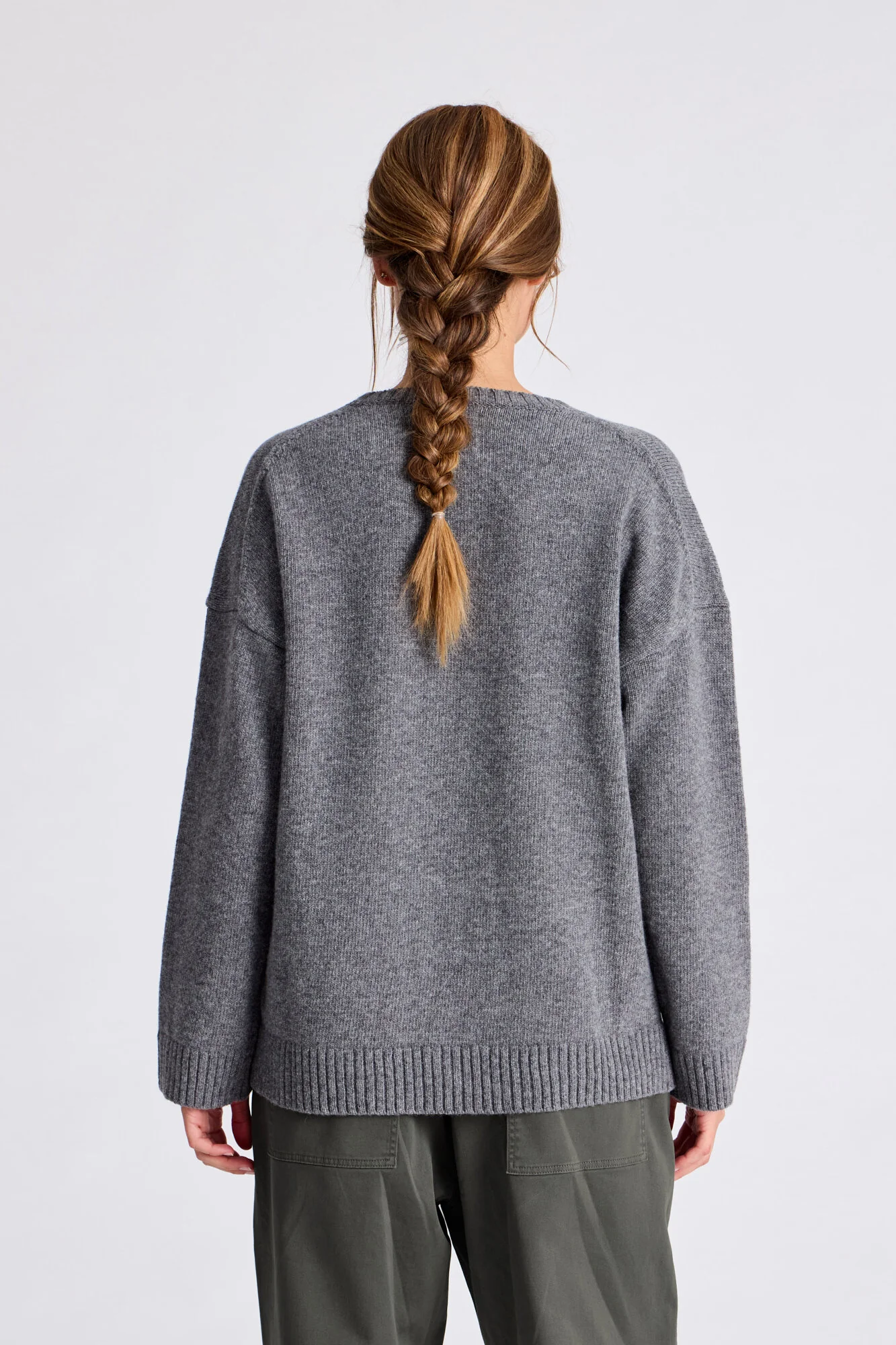 Emely Lambswool strik - Grafiti Grey Melange - Image 3