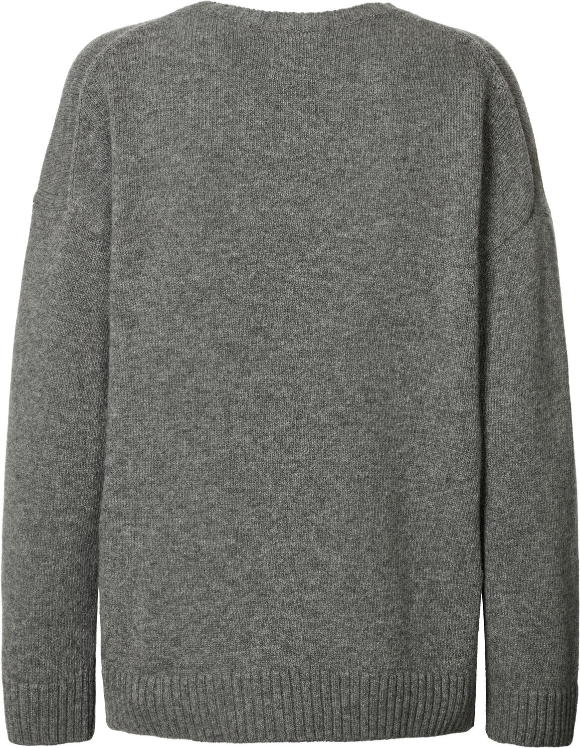 Emely Lambswool strik - Grafiti Grey Melange - Image 4