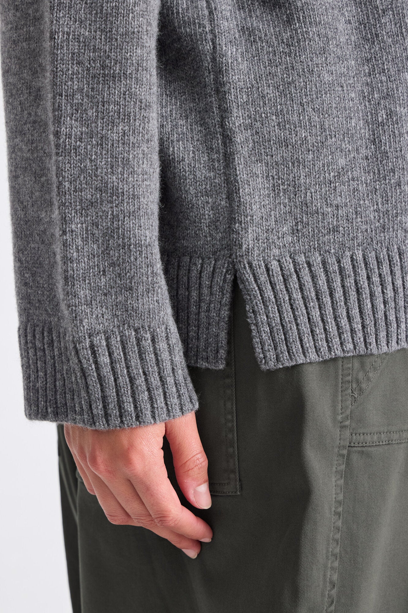 Emely Lambswool strik - Grafiti Grey Melange - Image 5