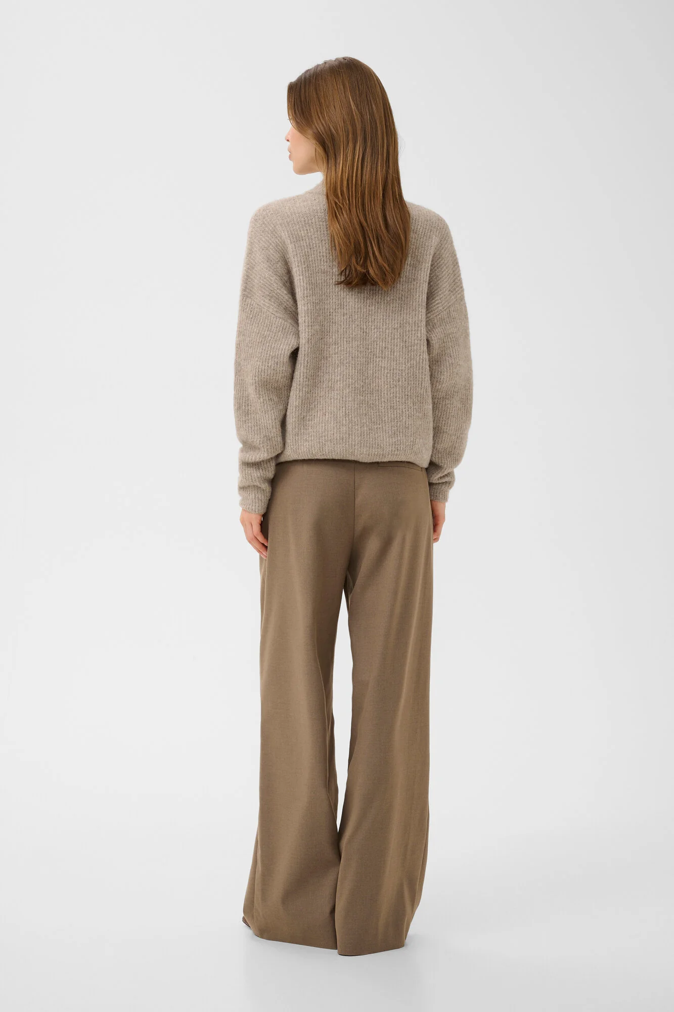 AlphaGZ uldcardigan - Warm Sand Melange - Image 3