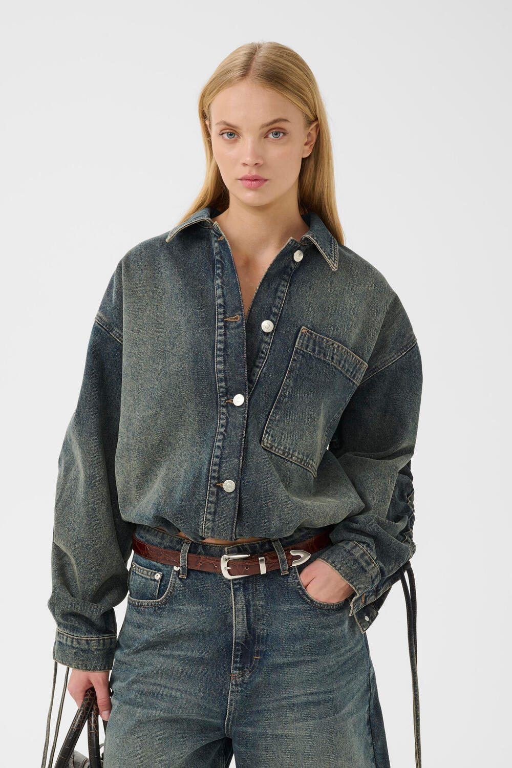 GZsusara denimjakke - Blue/green wash - Image 5