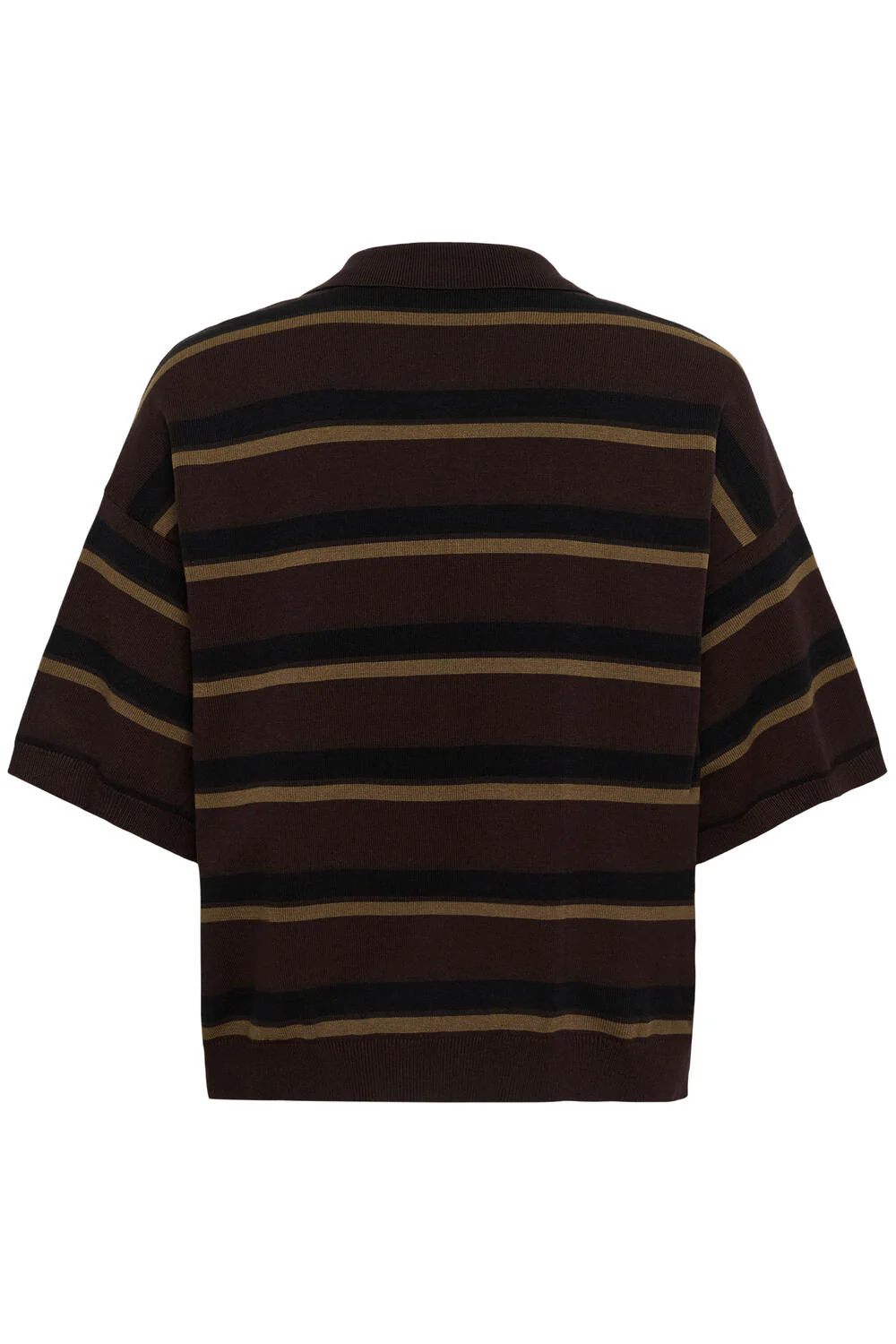 GZtaia strikket polotrøje - Molé/Black/Military Olive - Image 4