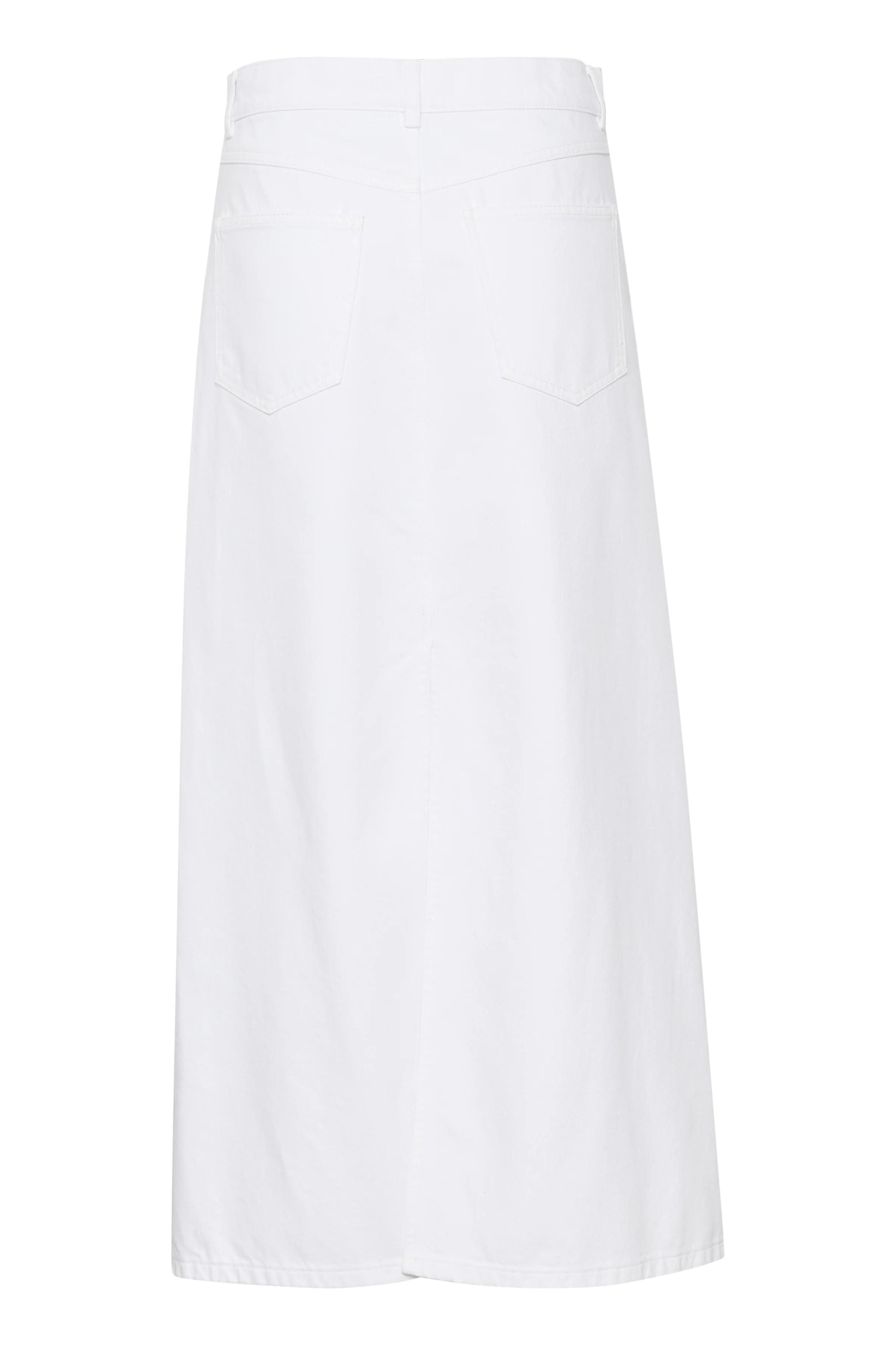 Mily lang denimnederdel - White wash - Image 3