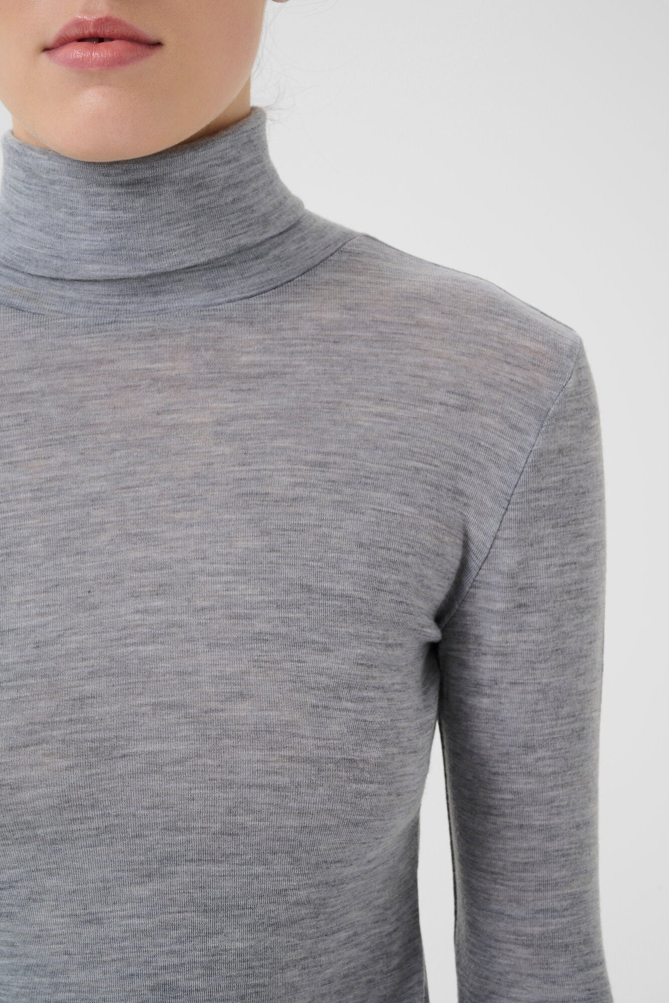 NiniaGZ Wool langærmet t-shirt - Grey Melange - Image 2