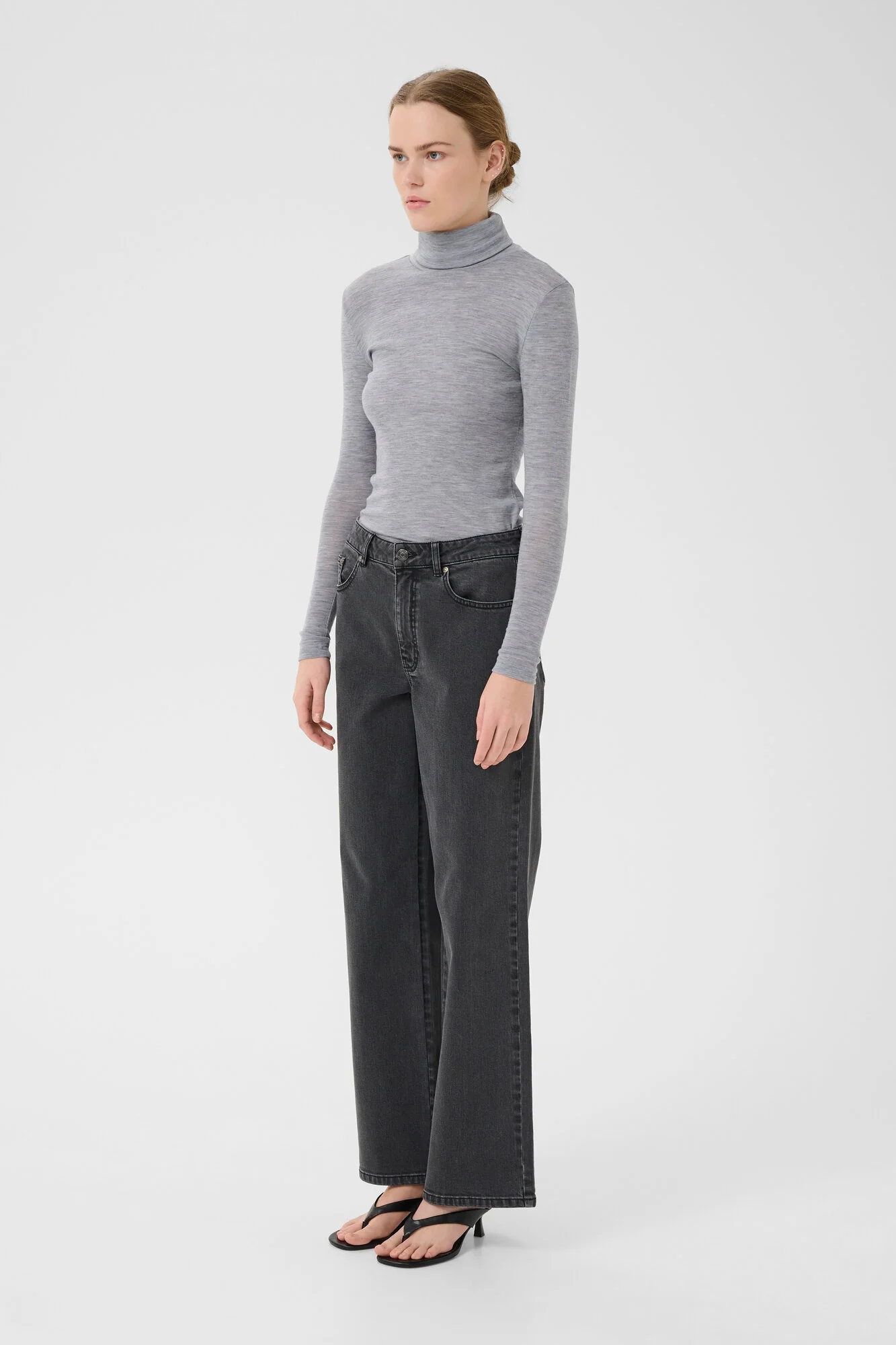 NiniaGZ Wool langærmet t-shirt - Grey Melange - Image 4